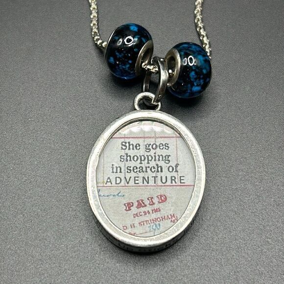 Pickup Sticks Retail Therapy Necklace, Reversible Pendant - Picture 3 of 13